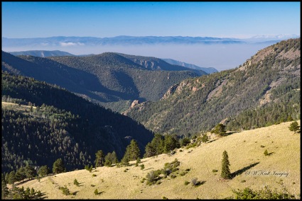 Fog bank on the Sangre de Cristo Range of Colorado